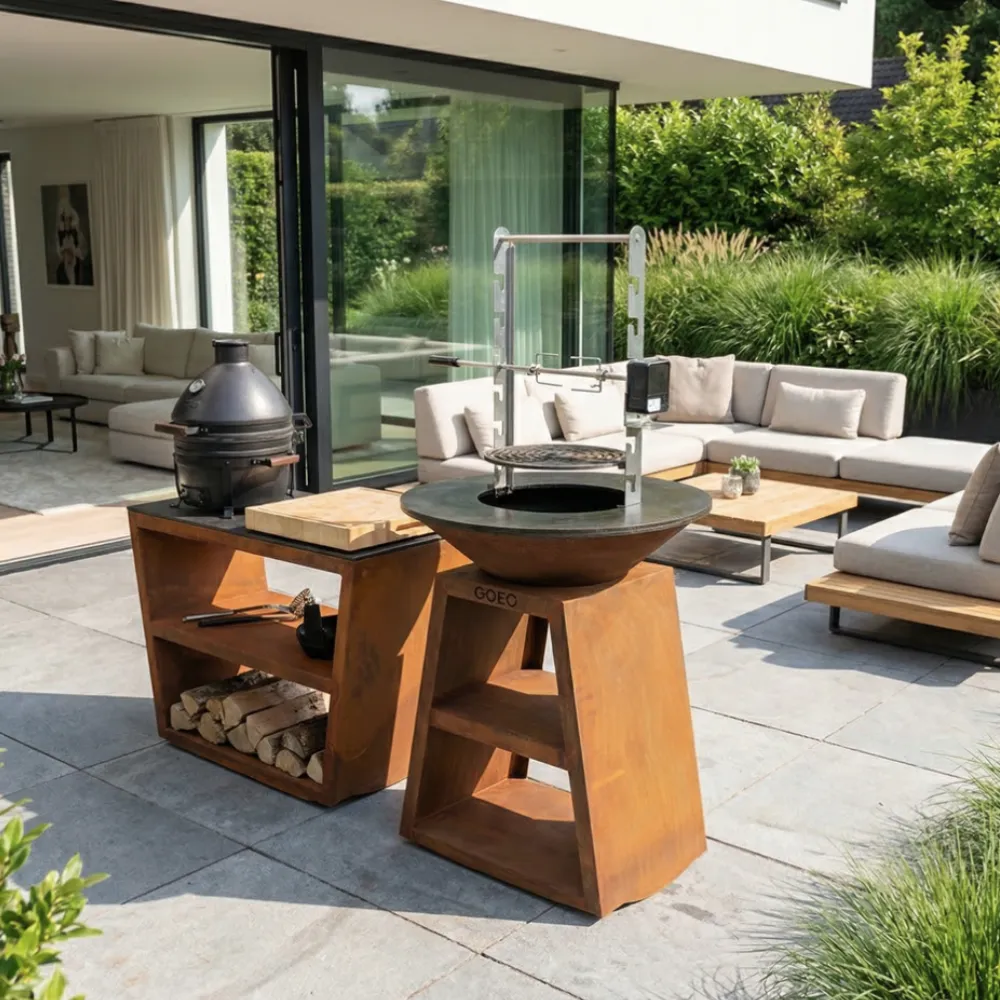 Brasero plancha COEO en acier Corten, meilleure marque de brasero plancha 2026