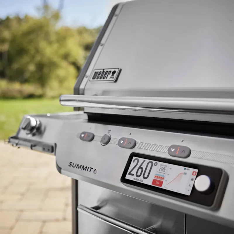 Barbecue à gaz Weber Summit avec écran de contrôle connecté